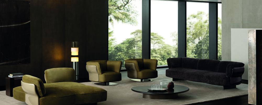 Saki modular sitt serie från Minotti designad av Paola Pansini. Foto: Minotti