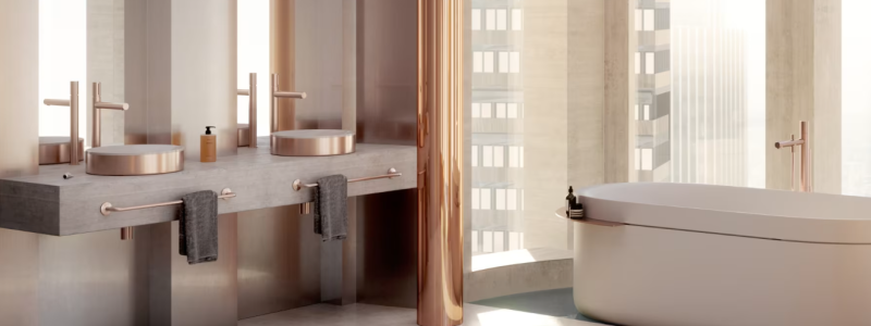 Axor Suite tvättställ och badkar, formgivna av designern Philippe Starck. Foto: Axor Suite