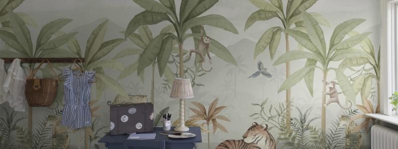 Muraltapeten Wild Jungle Mural. Foto: Boråstapeter