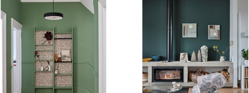 Suffield Green och Chine Green. Foto: Farrow & Ball