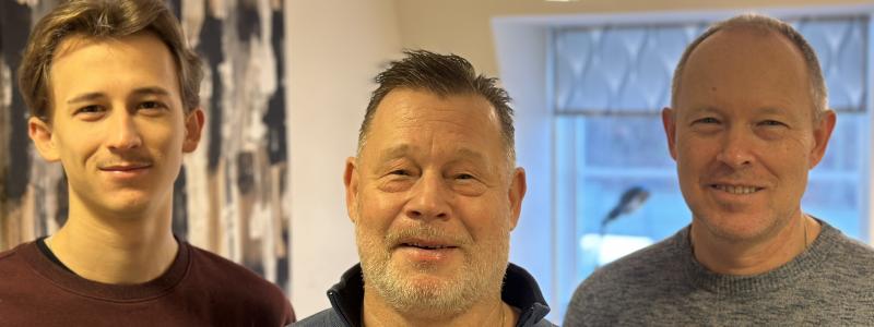 Foto: från vänster: Lucas Lundell Thorén, Lars Mattsson, Mårten Lundell
