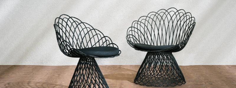 Spin Easychair och Side Chair. Foto: Kenneth Cobonpue