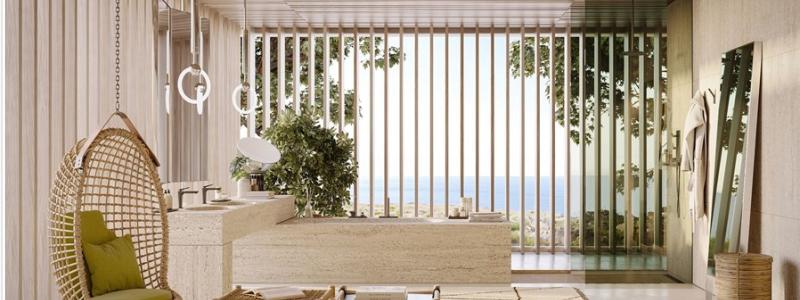 I detta Axor badrumskoncept föreställde sig den välkända arkitekten och designern Antonio Citterio ett skandinaviskt strandhus för en ung och aktiv familj.Foto Axor