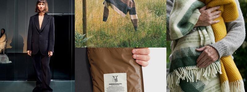 Varumärkena Filippa K, Fjällräven, Tiger of Sweden och Klippan Yllefabrik samarbetar nu med fårägare och ullmäklare för att minimera svinnet av svensk ull. Foto: Axfoundation