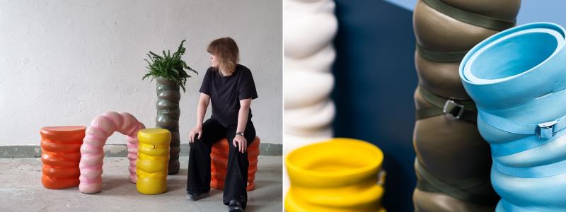 Linn Sjöstedt och Keramisk bondage. Foto: Svensk Form