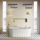 Devon&Devon har fått två utmärkelser: det nya fristående badkaret Celine Petite White. Pressbild: Devon&Devon