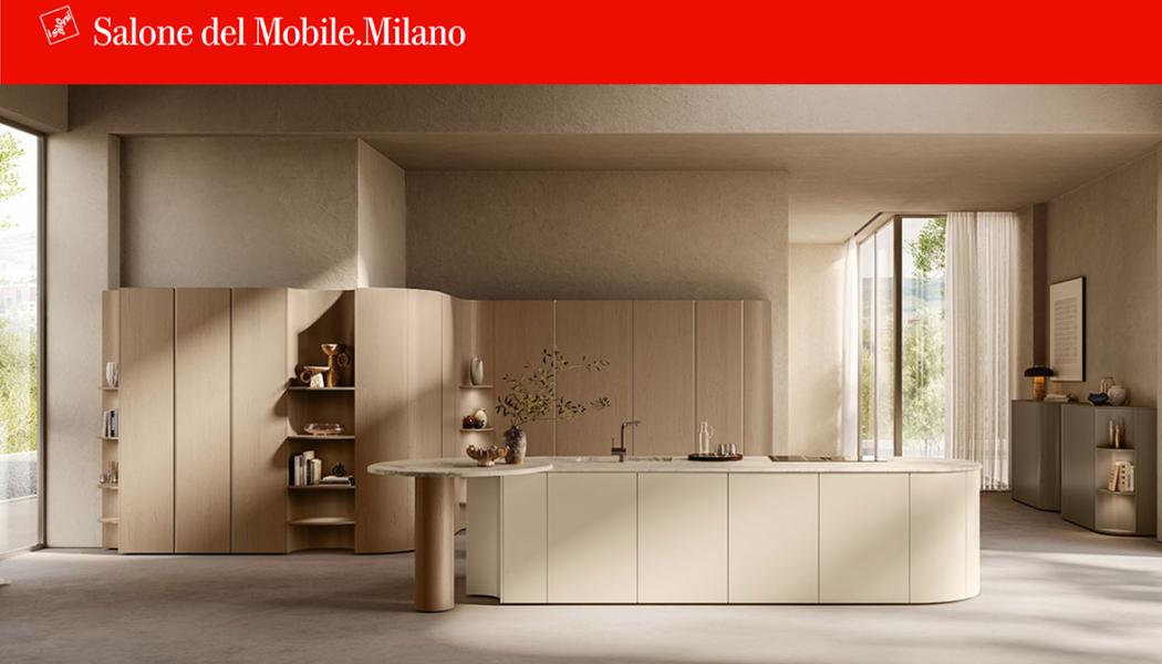 På Salone del Mobil presenterar Scavolini på EuroCucina en utställning inspirerad av den samtida staden och dess mötesplatser. Pressbild: Scavolini
