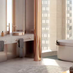 Axor Suite tvättställ och badkar, formgivna av designern Philippe Starck. Foto: Axor Suite