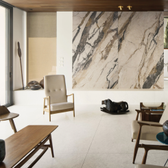 Marmorvägg. Pressbild: Marble Journeys: Memory and Poetry of Matter