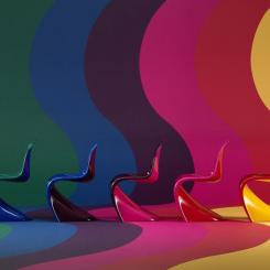 Panton Chair finns nu i fem nya färgställningar. Foto: Vitra