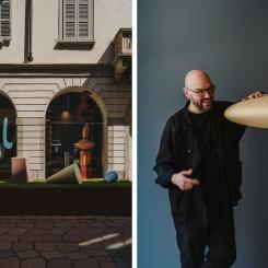Målet med installationen var att gå bortom konventionella gränser och erbjuda en fusion av arkitektur, färger och material. Foto: Nichetto Studio